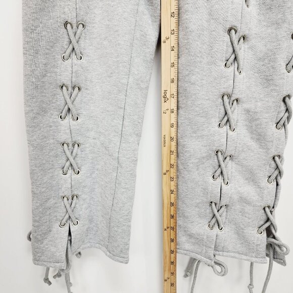 Luxe Allure Lace-Up Grey Womens Sweatpants Size XL - Picture 13 of 13